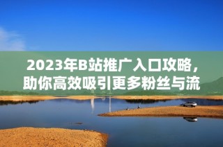 2023年B站推廣入口攻略，助你高效吸引更多粉絲與流量