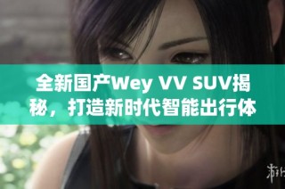 全新國產(chǎn)Wey VV SUV揭秘，打造新時代智能出行體驗