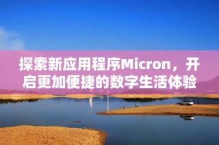 探索新應(yīng)用程序Micron，開啟更加便捷的數(shù)字生活體驗