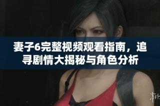 妻子6完整視頻觀看指南，追尋劇情大揭秘與角色分析