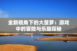 全新視角下的大菠蘿：游戲中的冒險與樂趣探秘