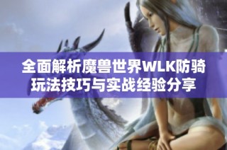 全面解析魔獸世界WLK防騎玩法技巧與實(shí)戰(zhàn)經(jīng)驗(yàn)分享