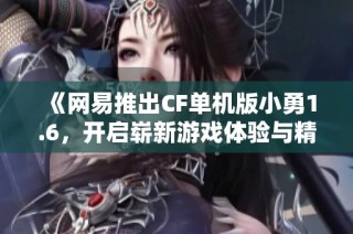 《網(wǎng)易推出CF單機(jī)版小勇1.6，開(kāi)啟嶄新游戲體驗(yàn)與精彩冒險(xiǎn)》