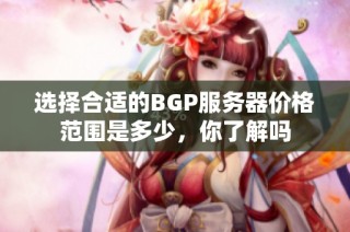 選擇合適的BGP服務(wù)器價格范圍是多少，你了解嗎