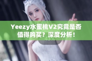 Yeezy水蜜桃V2究竟是否值得購買？深度分析！