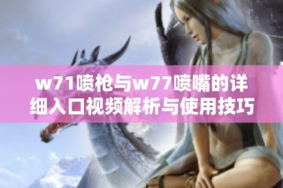 w71噴槍與w77噴嘴的詳細入口視頻解析與使用技巧分享