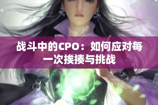 戰(zhàn)斗中的CPO：如何應(yīng)對每一次挨揍與挑戰(zhàn)