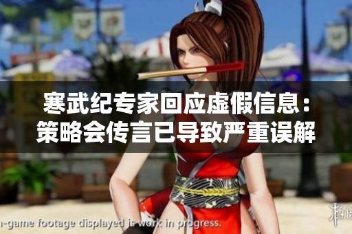 寒武紀專家回應(yīng)虛假信息：策略會傳言已導(dǎo)致嚴重誤解