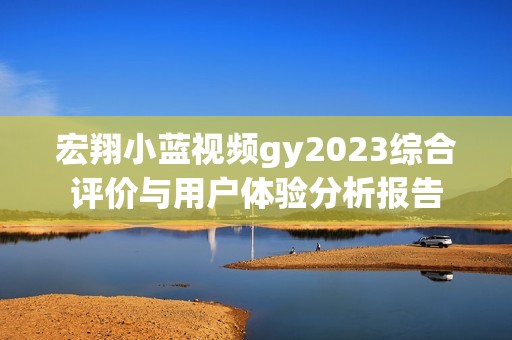 宏翔小藍(lán)視頻gy2023綜合評價與用戶體驗(yàn)分析報告