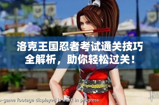 洛克王國(guó)忍者考試通關(guān)技巧全解析，助你輕松過(guò)關(guān)！