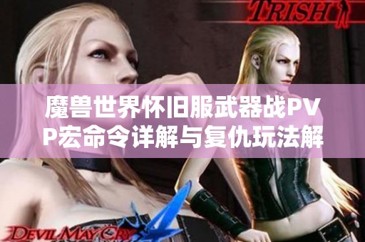 魔獸世界懷舊服武器戰(zhàn)PVP宏命令詳解與復(fù)仇玩法解析