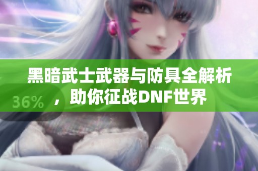 黑暗武士武器與防具全解析，助你征戰(zhàn)DNF世界