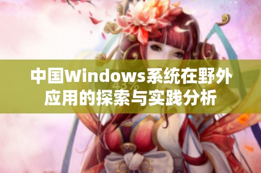 中國(guó)Windows系統(tǒng)在野外應(yīng)用的探索與實(shí)踐分析