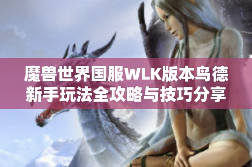 魔獸世界國服WLK版本鳥德新手玩法全攻略與技巧分享