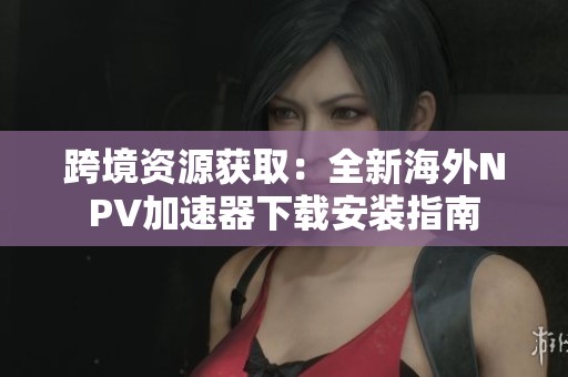 跨境資源獲?。喝潞Ｍ釴PV加速器下載安裝指南