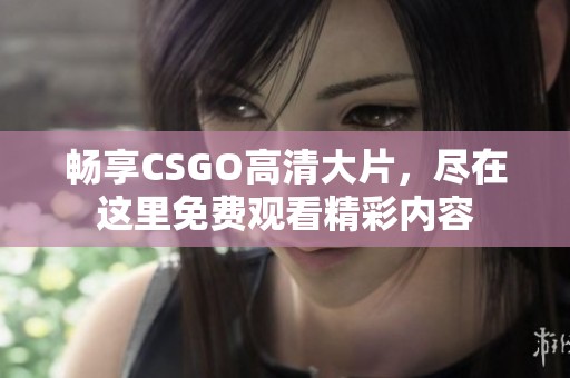 暢享CSGO高清大片，盡在這里免費觀看精彩內(nèi)容