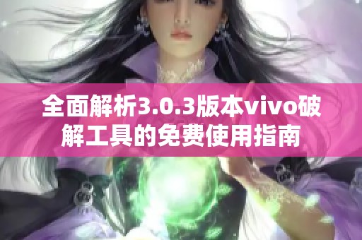 全面解析3.0.3版本vivo破解工具的免費(fèi)使用指南