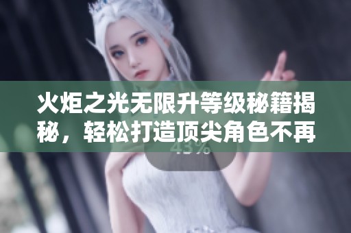 火炬之光無限升等級秘籍揭秘，輕松打造頂尖角色不再是夢想！