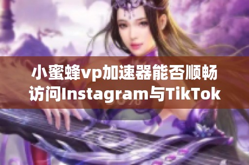 小蜜蜂vp加速器能否順暢訪(fǎng)問(wèn)Instagram與TikTok的解析與指南