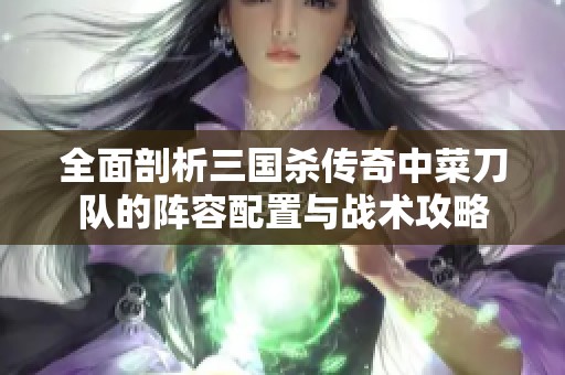 全面剖析三國殺傳奇中菜刀隊的陣容配置與戰(zhàn)術攻略