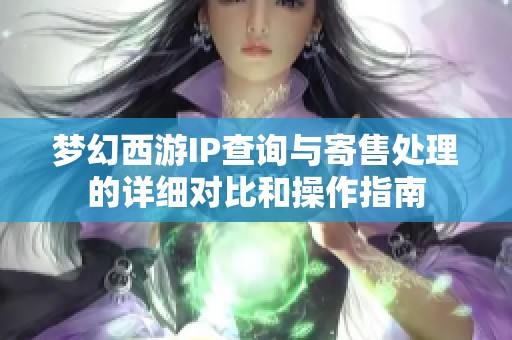 夢幻西游IP查詢與寄售處理的詳細對比和操作指南